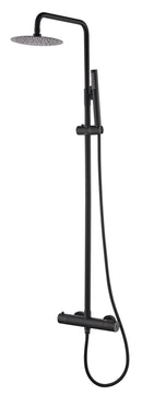 Tivaro thermostatische regendoucheset opbouw mat zwart