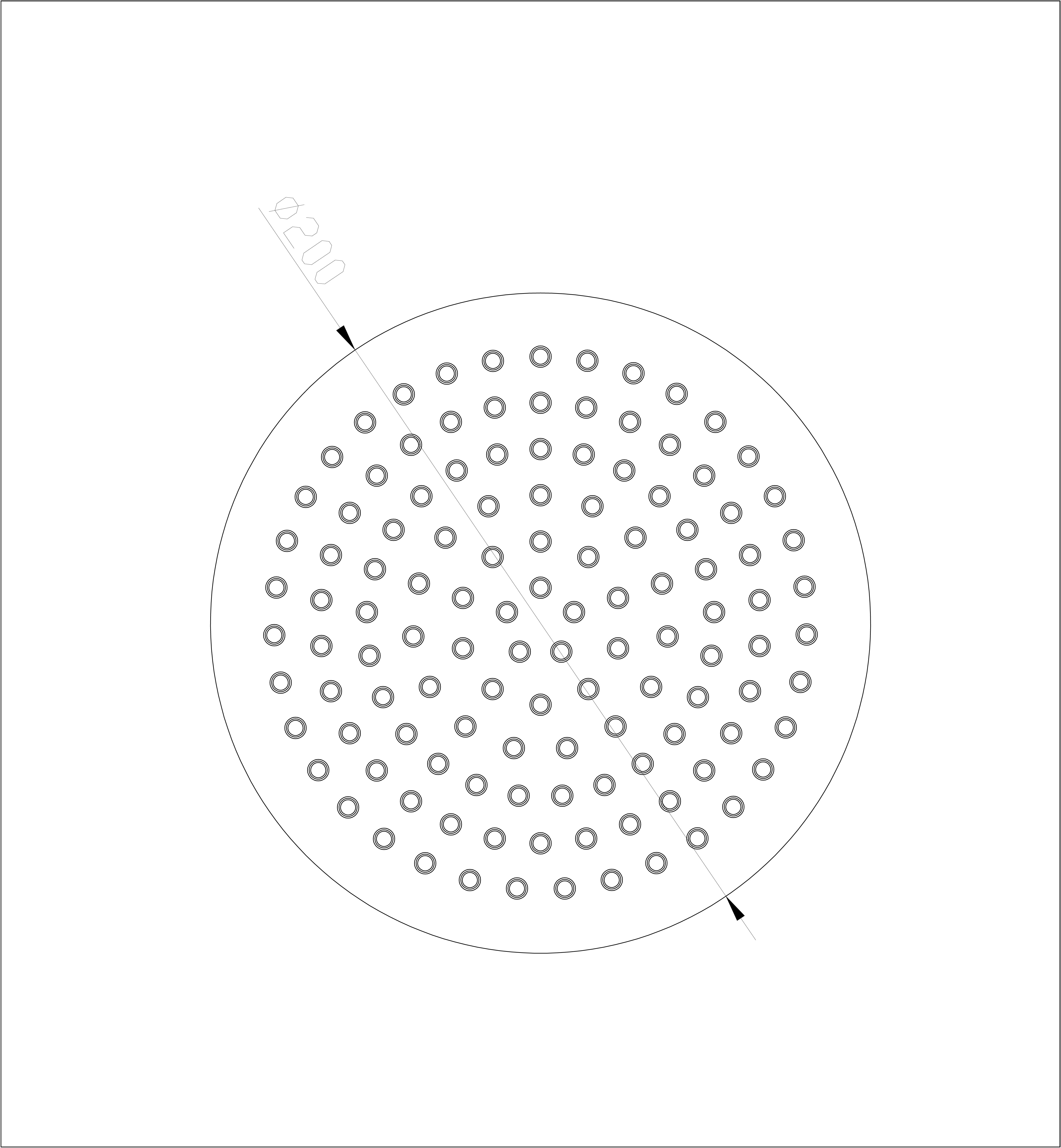 304 hoofddouche rond 20 cm geborsteld RVS maattekening – 20 cm | Dealplein