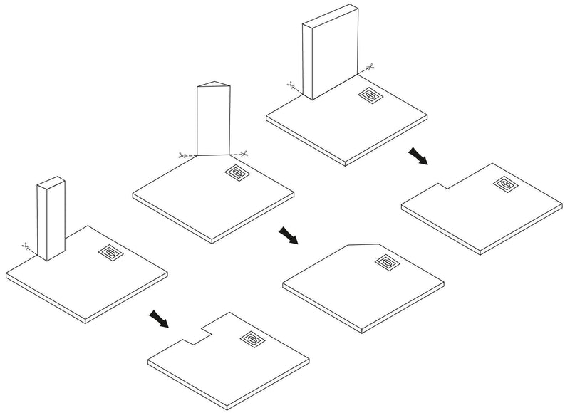 Douchebak Rea Bazalt CARRARA WHITE 90x90 - View 9