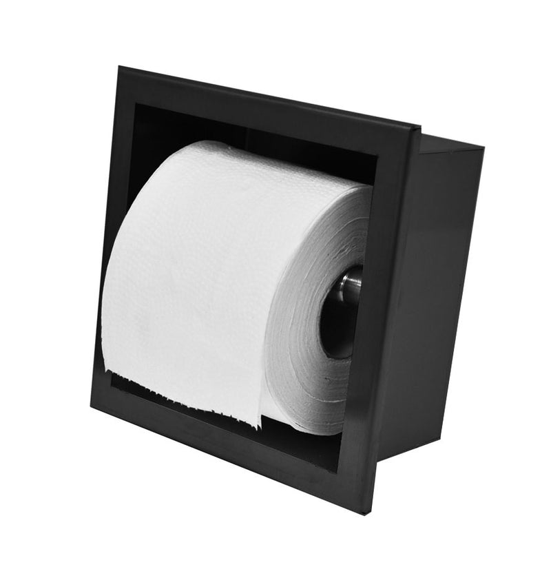 inbouw-toiletrolhouder mat zwart