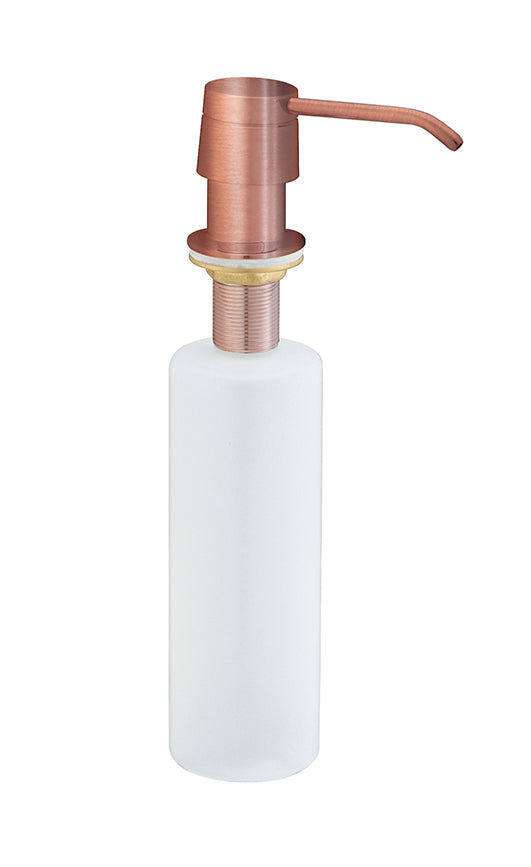 Inbouw zeeppompje geborsteld koper kunststof fles 250ml