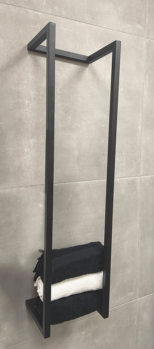 Wiesbaden Loft handdoekrek 95 x 25 x 20 cm gunmetal PVD