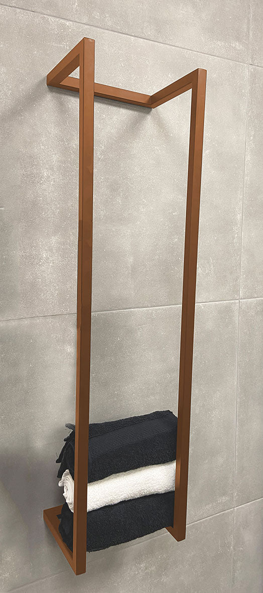 Loft handdoekrek 95 x 25 x 20 cm geborsteld brons koper