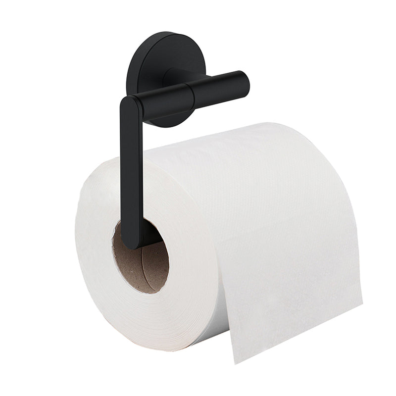 Alonzo toiletrolhouder zonder klep mat zwart