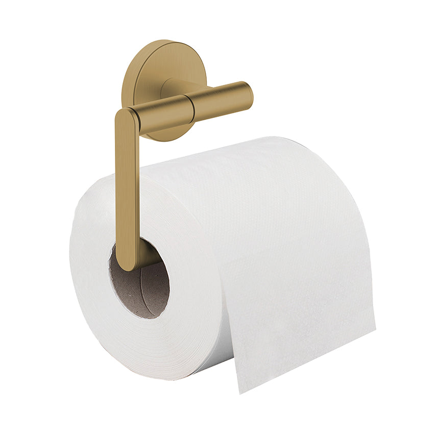 Wiesbaden Alonzo toiletrolhouder zonder klep geborsteld messing PVD