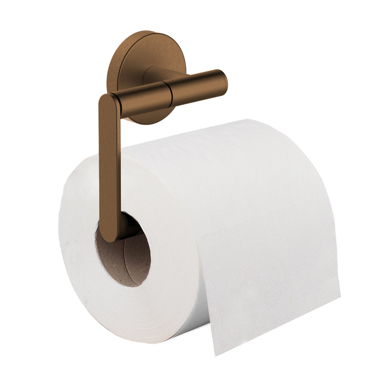 Alonzo toiletrolhouder zonder klep geborsteld brons koper