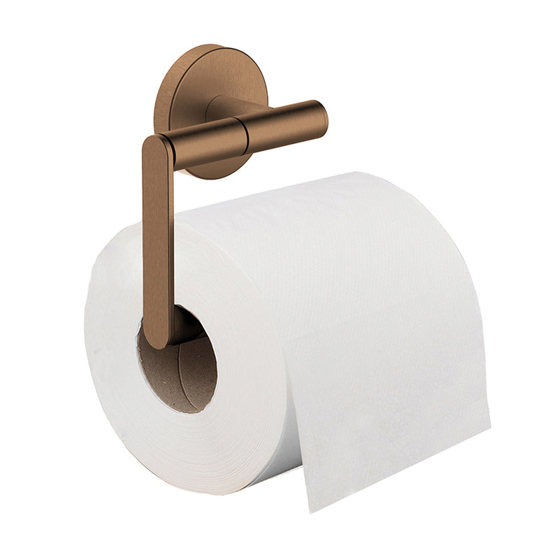 Alonzo toiletrolhouder zonder klep geborsteld brons koper