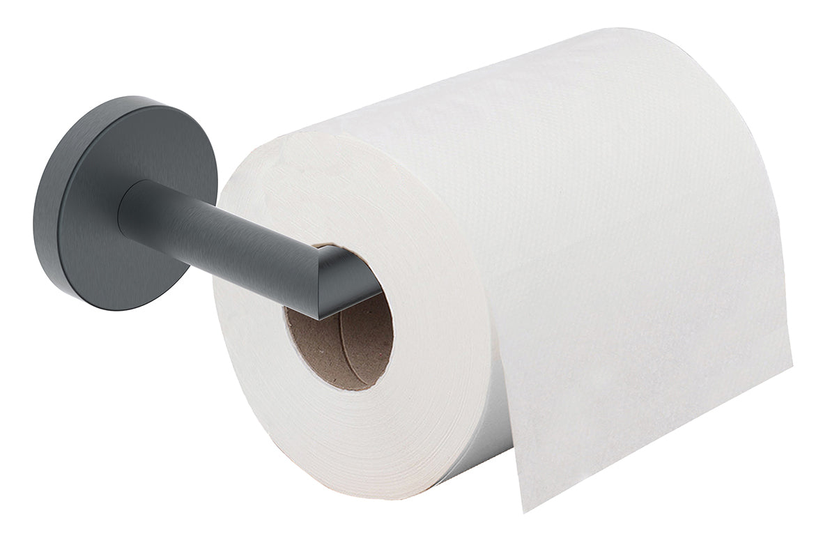 Wiesbaden Alonzo toiletrolhouder met vaste arm gunmetal PVD