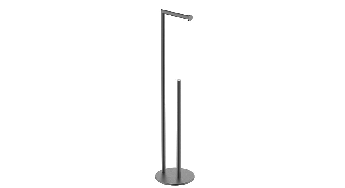 Alonzo toiletrolhouder met reserverolhouder vrijstaand gunmetal PVD