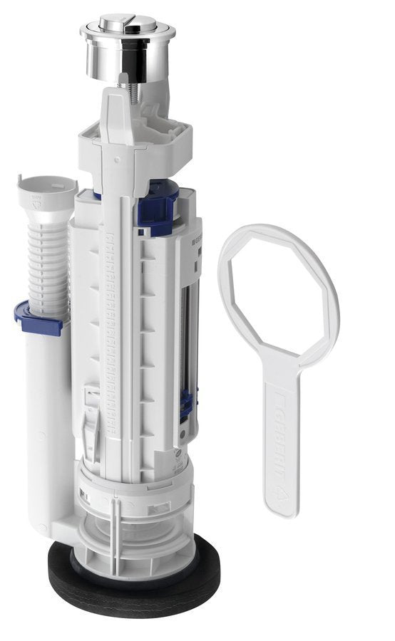 Geberit Spoelventiel Met Dubbele Spoelbediening Chroom