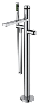 Sphere thermostatische badmengkraan vrijstaand chroom