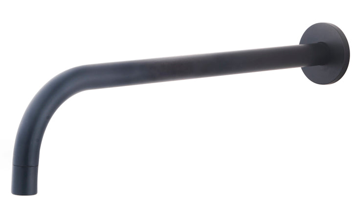 Slim 18mm uitloop rond 30cm 1/2'' mat zwart – Wiesbaden – Mat Zwart – Inbouw Wastafelkraan | Dealplein