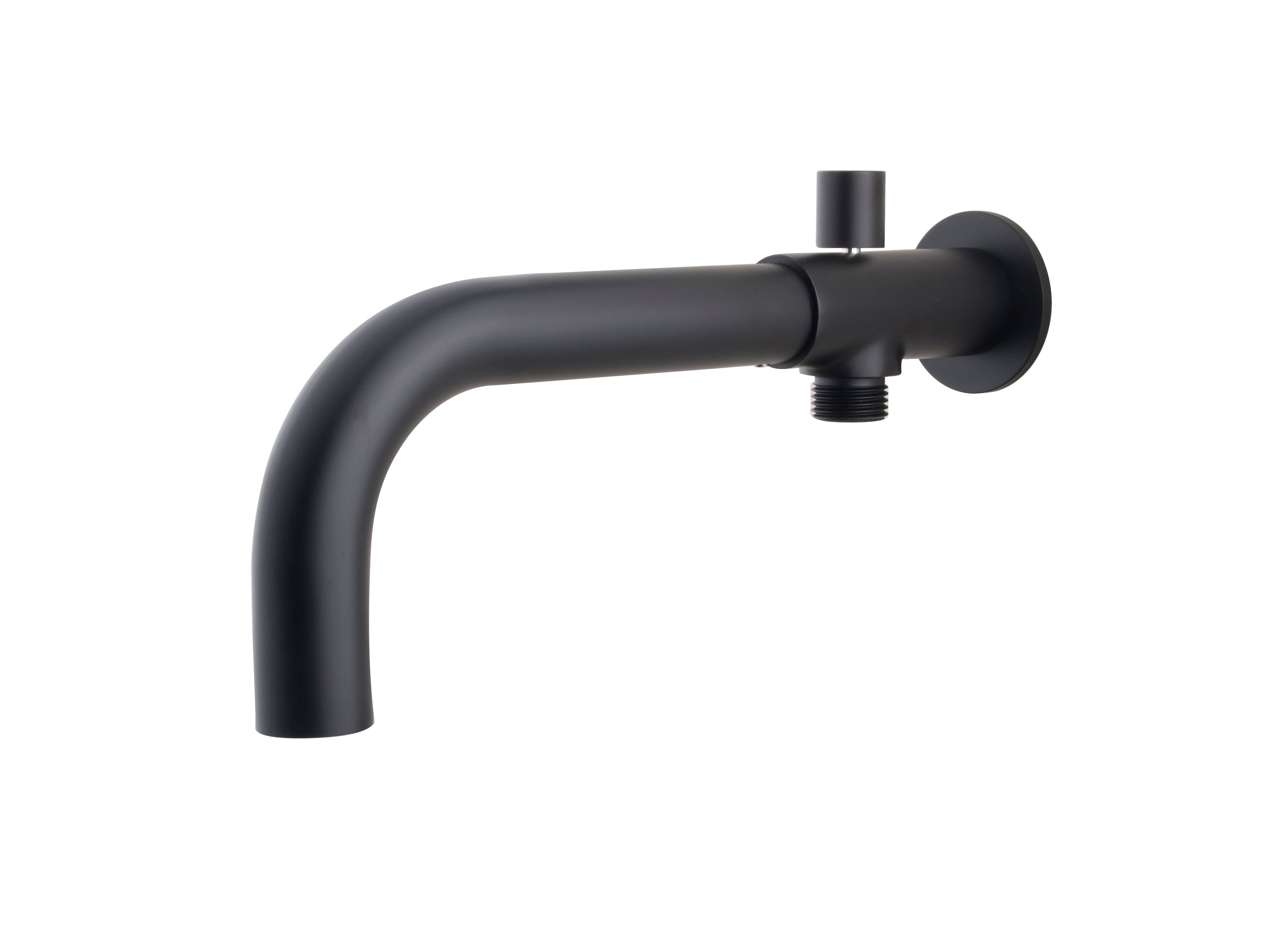 inbouw-baduitloop met omstel rond 23cm mat zwart – Xellanz – Mat Zwart – Badkraan | Dealplein
