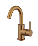 Caral wastafelkraan met draaibare uitloop geborsteld brons koper PVD