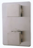 Rombo afbouwdeel inbouwthermostaat 2 weg geborsteld staal PVD