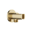 UniMatch wandaansluitbocht met handdouchehouder rond 1/2" geborsteld messing PVD