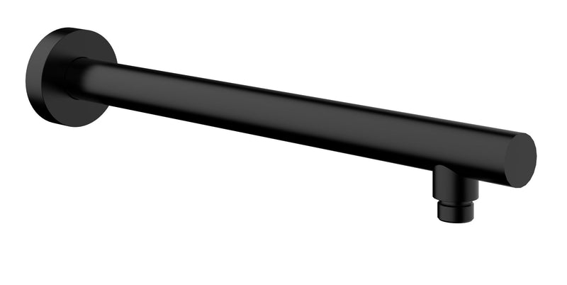 Caral douchearm recht met muurbevestiging 45 cm mat zwart