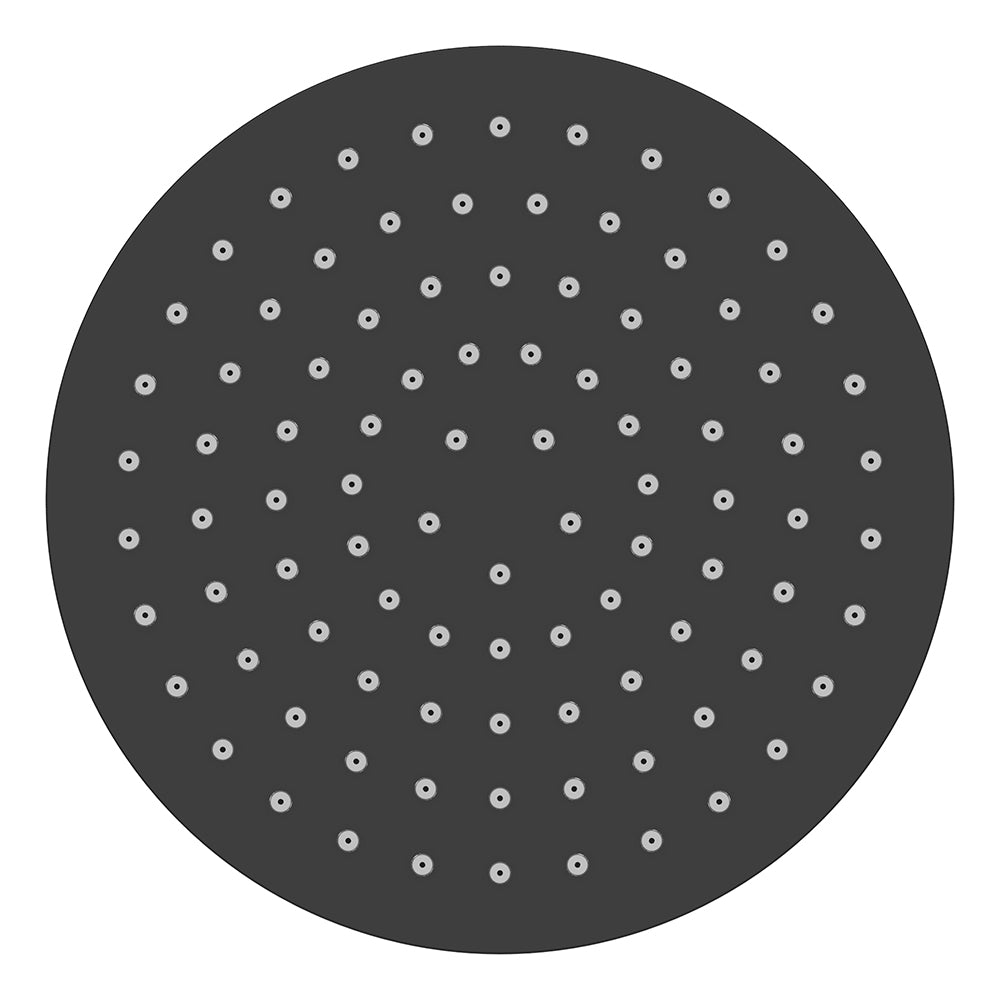 UniMatch hoofddouche rond 20 x 1,2 cm mat zwart – Wiesbaden – Mat Zwart – Hoofddouche | Dealplein