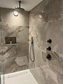 UniMatch hoofddouche rond 20 x 1,2 cm mat zwart