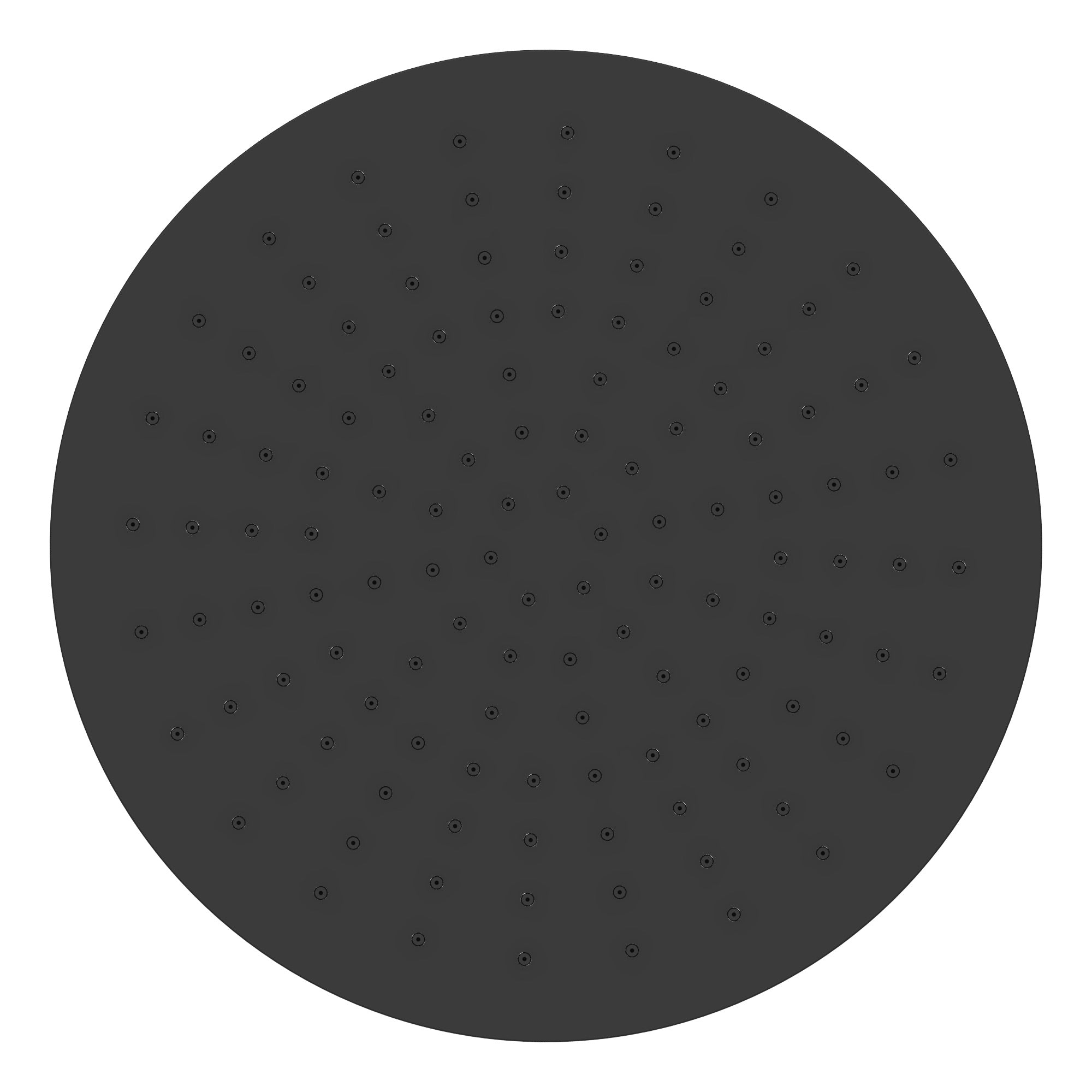 UniMatch hoofddouche rond 30 x 0,8 cm mat zwart
