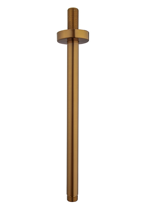 Wiesbaden UniMatch douchearm met plafondbevestiging 30 cm geborsteld brons koper PVD
