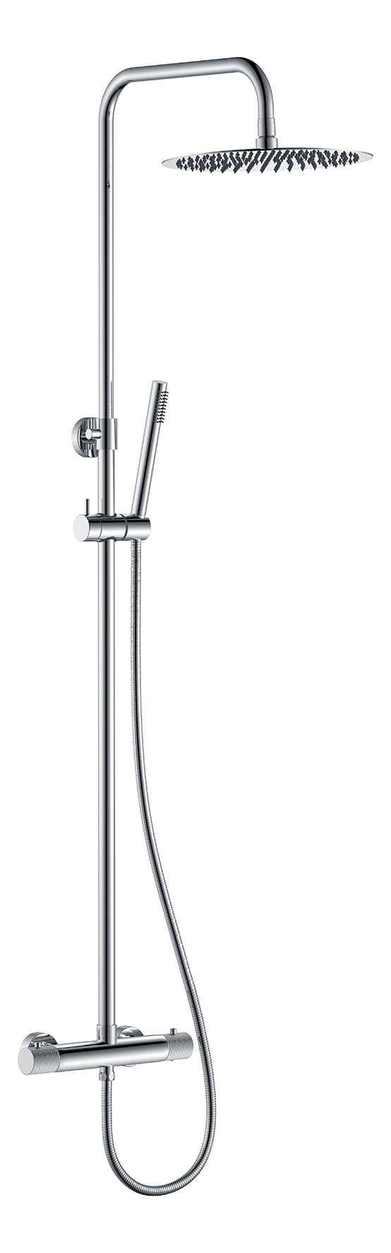 Ribbd Thermostatische Regendoucheset Opbouw Chroom