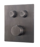 Caral Klik Pro afbouwdeel inbouwthermostaat 2 weg gunmetal PVD