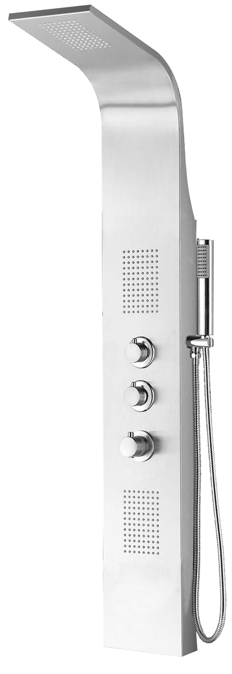 Erie thermostatische douchekolom 148x22 cm RVS – Xellanz – Chroom – Douchekolom | Dealplein