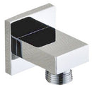 Rombo wandaansluitbocht vierkant 1/2" chroom