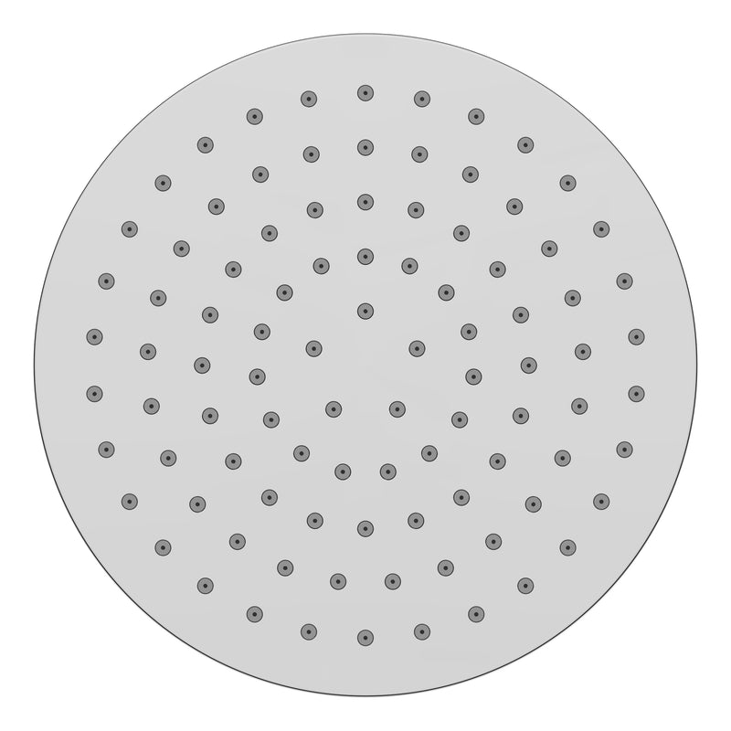 Caral hoofddouche rond 20 x 1,2 cm chroom