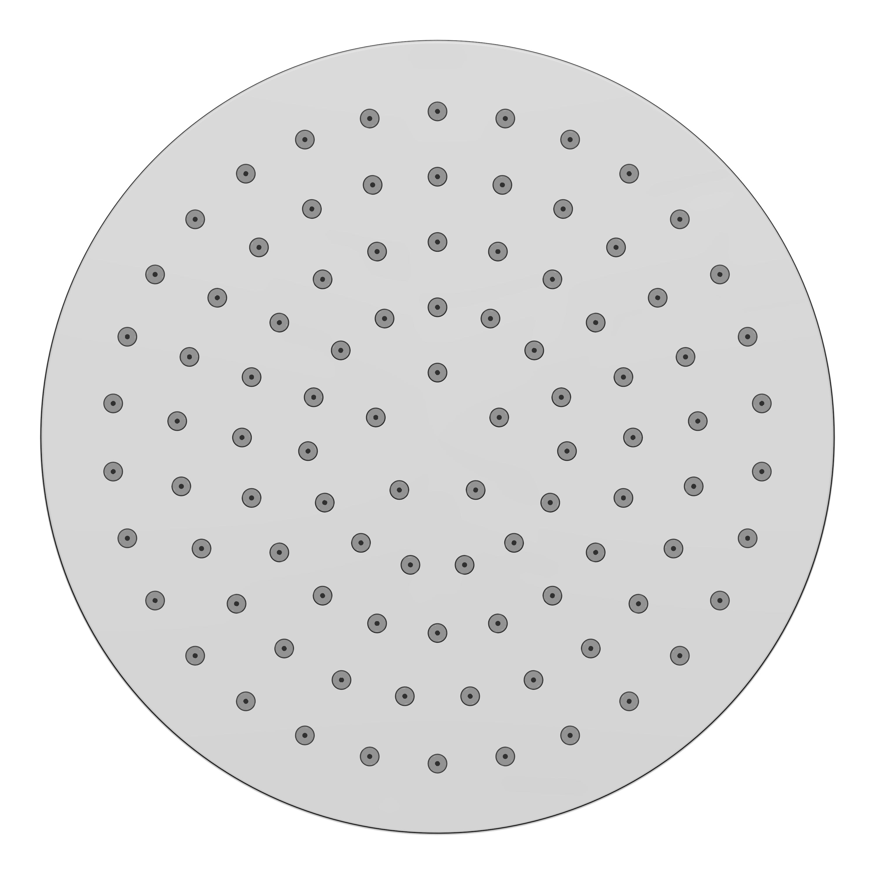 UniMatch hoofddouche rond 20 x 1,2 cm chroom