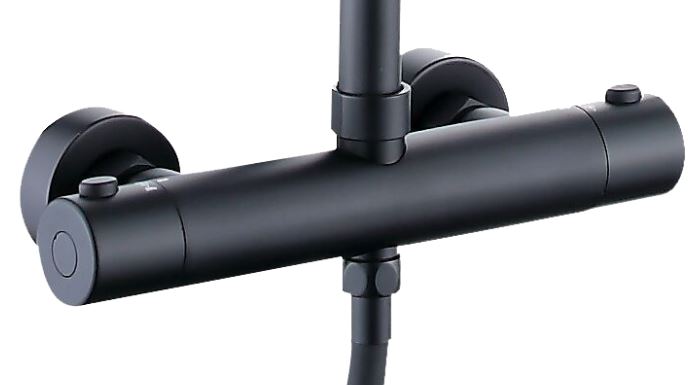 Twenty eco thermostatische regendoucheset opbouw rond mat zwart – Xellanz – Mat Zwart – Regendoucheset | Dealplein
