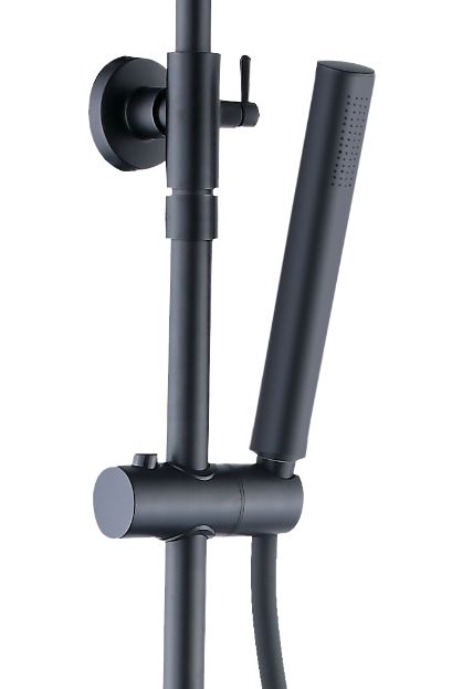 Twenty eco thermostatische regendoucheset opbouw rond mat zwart – Xellanz – Mat Zwart – Regendoucheset | Dealplein