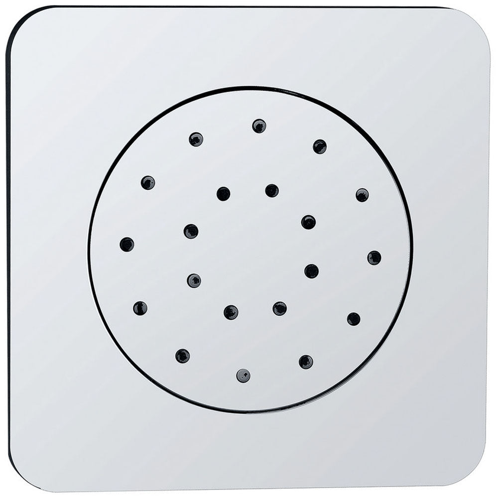 Zijdouche verstelbaar inbouw vierkant 13,5 cm chroom
