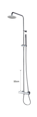 Caralda Eco thermostatische regendoucheset opbouw chroom