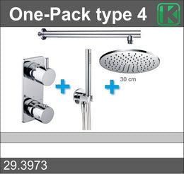 Complete Inbouwthermostaatset Type 4 Chr (30cm)
