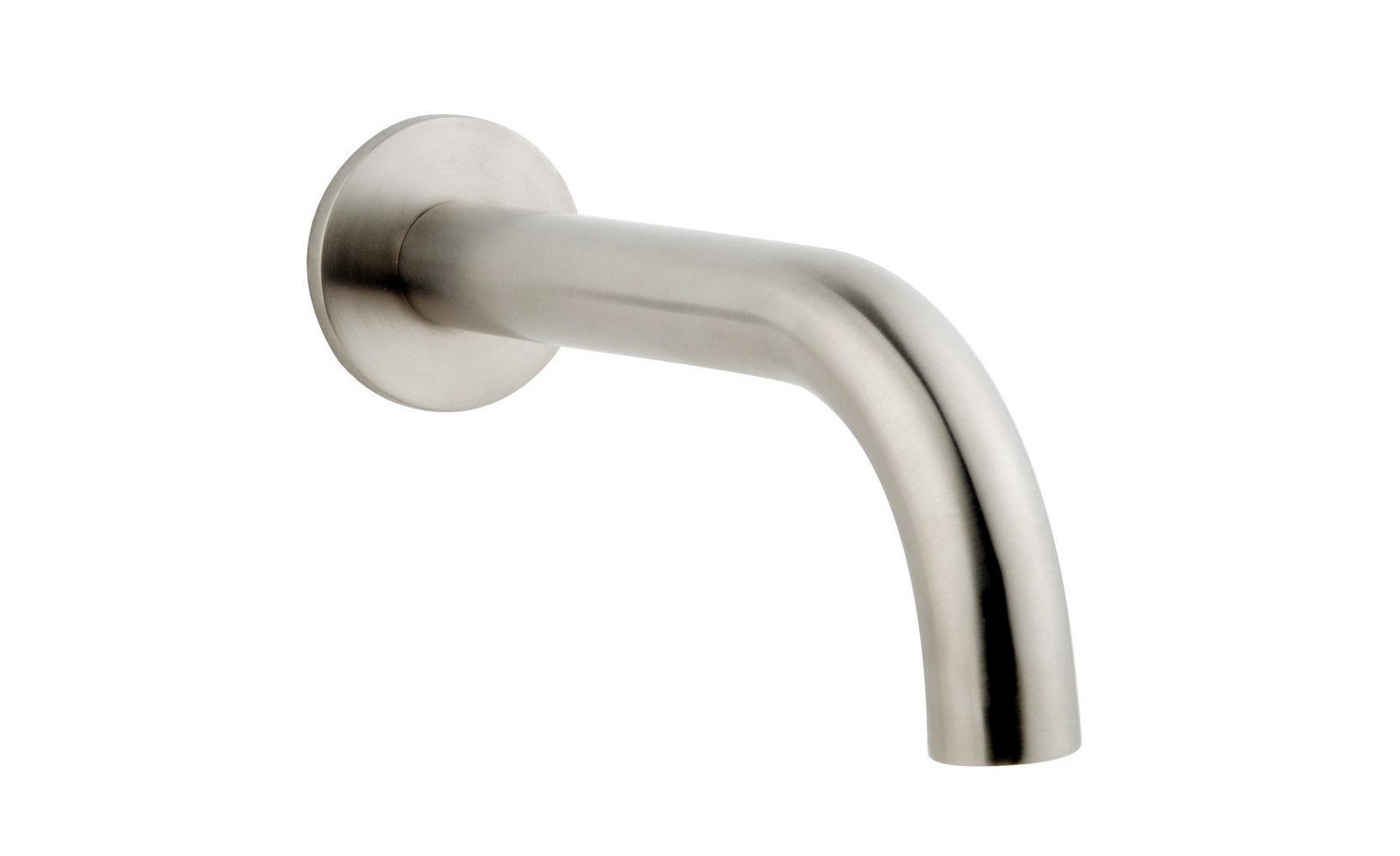 Caral baduitloop rond 20 cm 1/2'' geborsteld staal PVD – Wiesbaden – Geborsteld Staal – Badkraan | Dealplein