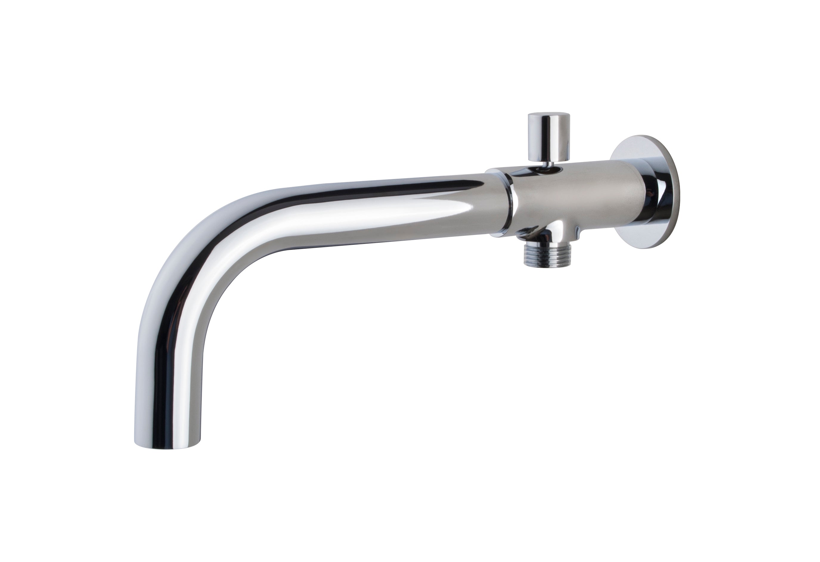 inbouw-baduitloop met omstel rond 23cm chroom – Xellanz – Chroom – Badkraan | Dealplein