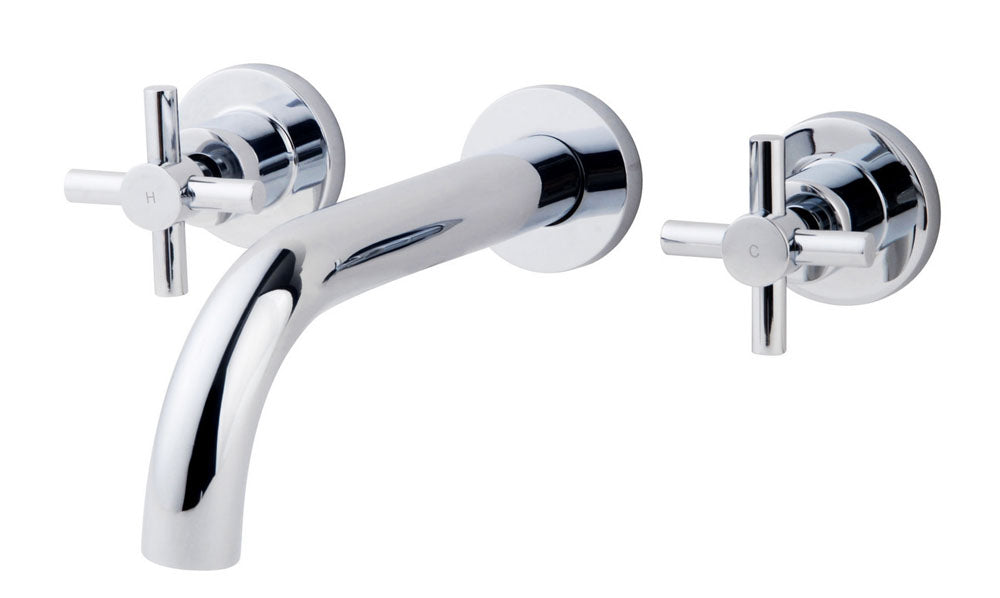 Cross wastafelkraan inbouw compleet chroom – Xellanz – Chroom – Inbouw Wastafelkraan | Dealplein