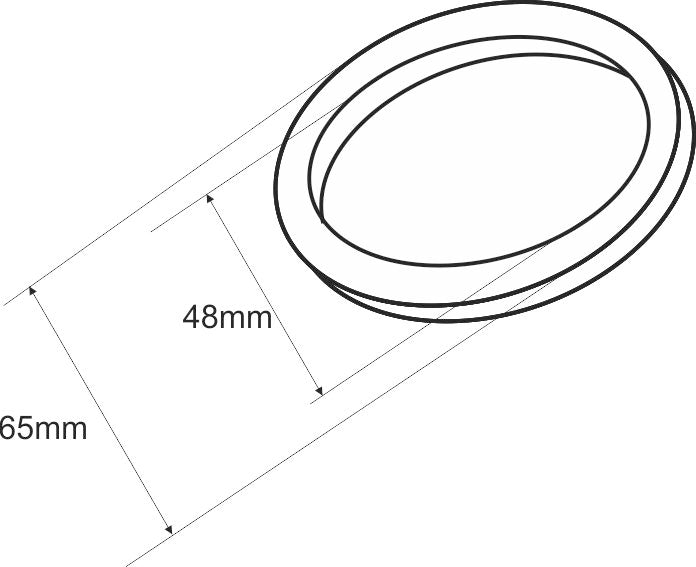 Maattekening Wiesbaden Caral rozet kraangedeelte eenhendel wastafelkraan 65 mm chroom