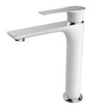 Casma eenhendel wastafelmengkraan hoog wit/chroom