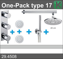 Complete Inbouwthermostaatset Type 17 (20cm)