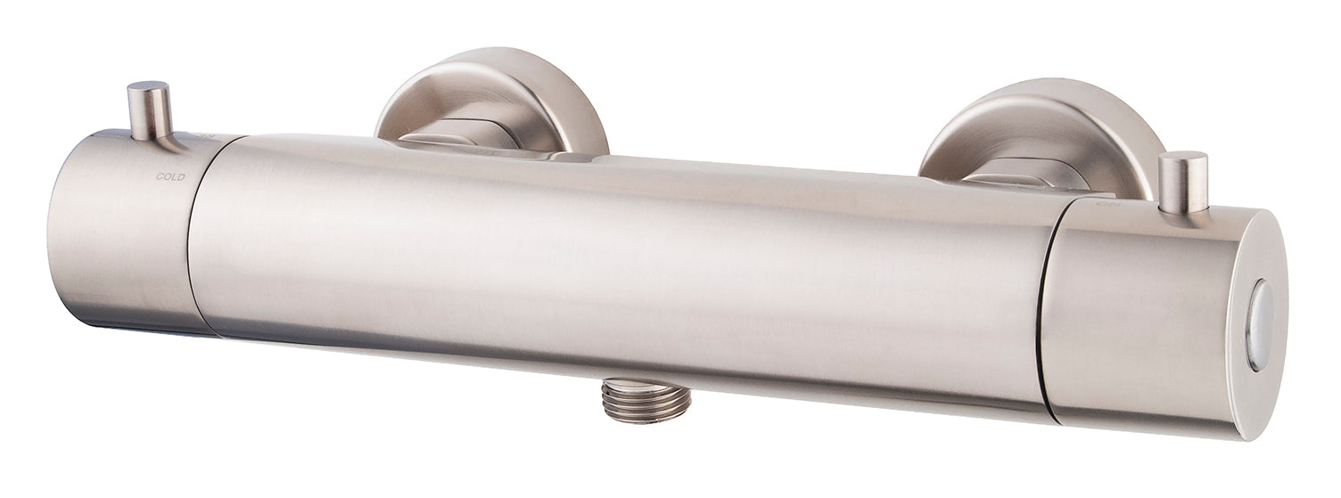 Caral Cool Touch thermostatische douchemengkraan geborsteld staal PVD – Wiesbaden – Geborsteld Staal – Douchekraan | Dealplein