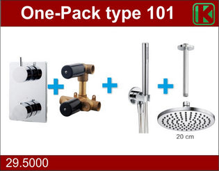one-pack inbouwthermostaatset type 101 CHR (20cm)