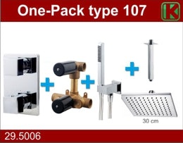 one-pack inbouwthermostaatset type 107 CHR (30cm)