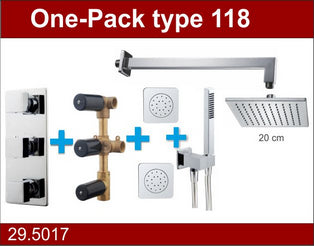 Complete Inbouwthermostaatset Type 118 Chr
