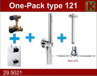 Complete Inbouwthermostaatset Type 121 Chr (30cm Ufo)