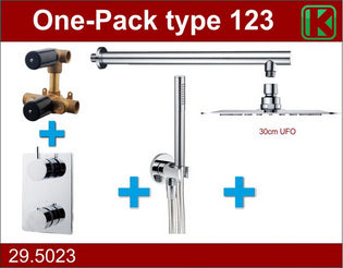 Complete Inbouwthermostaatset Type 123 Chr (30cm Ufo)