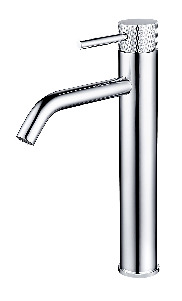 Ribbd XL wastafelkraan hoog chroom – Wiesbaden – Chroom – Hoge Wastafelkraan | Dealplein