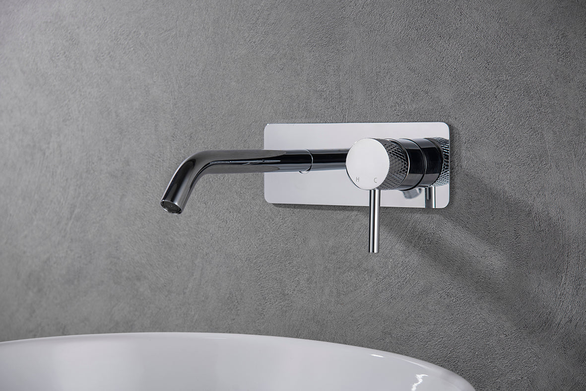 Ribbd eenhendel wastafelkraan inbouw compleet chroom – Wiesbaden – Chroom – Inbouw Wastafelkraan | Dealplein